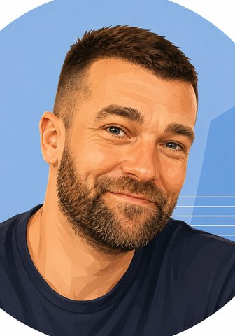Portrait illustré de Julien, responsable commercial de Stizia